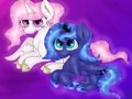 Young Celestia and Luna 