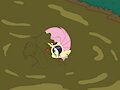 Fluttergoth takes a mud bath by mucky