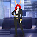 Sexy spy unzipping(by Dragonzero)