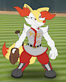 Commission - Mr Baseball Braixen