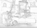 Black and white toons by MalloryMink