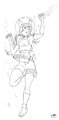 Star Shoot Line Art