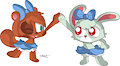 Mitzi and Bunny (by Sakart)