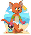 Tio at the beach by SquishyZoran