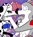 Dolly & Spot Kissing by Leonity