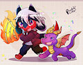 Ryu & Spyro by Vio023