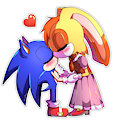 Sonic and Vanilla kissing