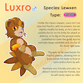 Luxro (Fursona) sheet | Part 1 by JMLuxro