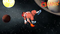 Floating in space