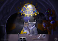 A clockwork cat at work by Emipuchucha