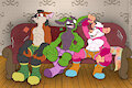 Commission - Friends on a couch