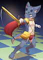 Gold Sword by Cubboard