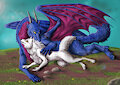 Commission - The dragon and the fox