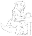 Kanti having a drink by misterpickleman