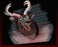 Evil Dead Deer Head by ThePinkDemon