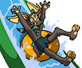 Rogziel Riding a Slide