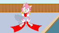 Amy in flippers