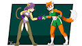 Rox and Jane touch gloves (COMISSION) by Teluzer