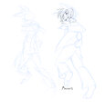Abandoned sketch of an action pose by Malachyte