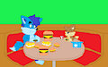 Animator Igor and Astraligor Eating Burgers