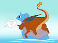 Sunbathing Charizard