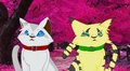 Silvertail and longtail kittypets by silvertailcat