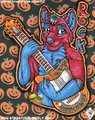 Rock Halloween Badge Example