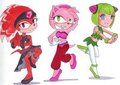 Team GFs as Hypnotized Harem by AngelCam7