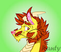 Yellow and Orange Noodle Dragon! by PantyVonKiciputek