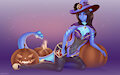 Halloween YCH for Blazinroc88 (ver.2) (Mona's Cosplay)