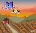 Butterflies over the Sunset -By rocketterrier999-