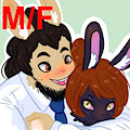A bunny daddy and his daughter