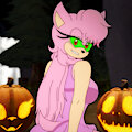 Possessed Bea's Peachy Halloween Greeting by Silverfantastic