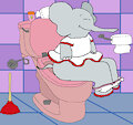 Isabelle on the Potty