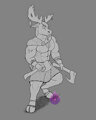 a moose ready to fight by Fayrofire398