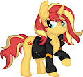 Sunset Shimmer with jacket by CyanLightning
