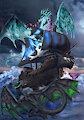 Commission - Two dragons and a ship