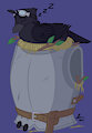 Sleeping crow by Lumino010