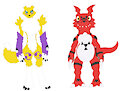 Renamon and Guilmon by MadscepticTrooper