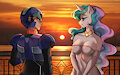 Before Dawn, X and Celestia, Leaders sharing time.
