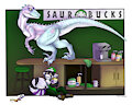Welcome to Saurbucks (Art by Tahla and Lildooks)