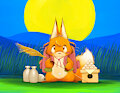 moon-viewing fox