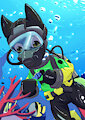 Sea Glow play with fish