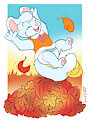 Leaf Jumping Chinchilla -By MaruchanBoy-