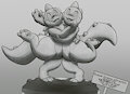 Bubble Dragon Statue by Stormdragonblueart