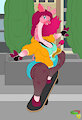 (commission) Xendaya skateboarding!