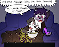 pink and mattie watching star wars