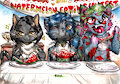 Chibi commission - Watermelon eating contest