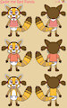 Sadie the Red Panda Model Sheet