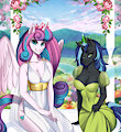 Flurry Heart and Young Queen by Zeromegas
